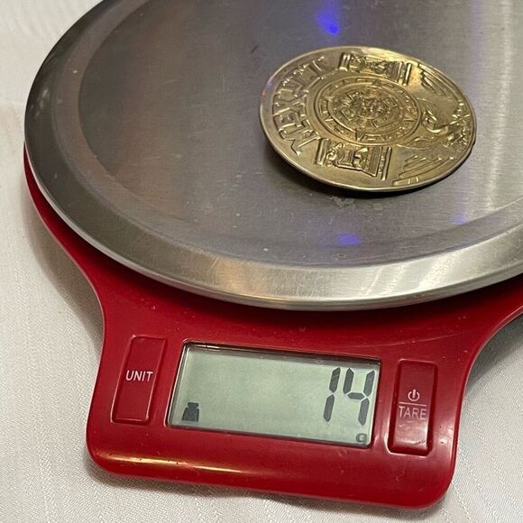 Mexican Aztec Calendar Alpaca Sun Stone Brooch Pin - Picture 5 of 6